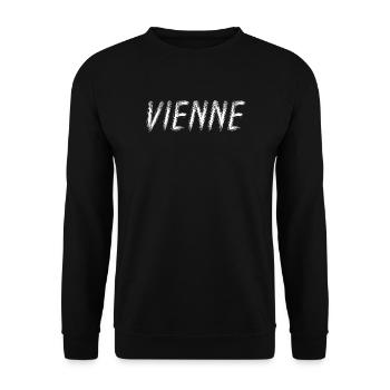 Vienne Brossé Contrasté - Sweat-shirt Unisexe - noir - Devant - Alina (178cm) & Michal (187cm)