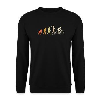 Drôle de cadeau cycliste Cycling Evolution - Sweat-shirt Unisexe - noir - Devant - Alina (178cm) & Michal (187cm)