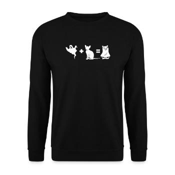 Funny Halloween Dog Ghost Halloween Dog - Unisex Pullover - Schwarz - Vorne - Alina (178cm) & Michal (187cm)