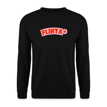 FLINTA-_FLINTA--_Freiheit-_Gleichheit-_LGBTQ--_ - Unisex Pullover - Schwarz - Vorne - Alina (178cm) & Michal (187cm)