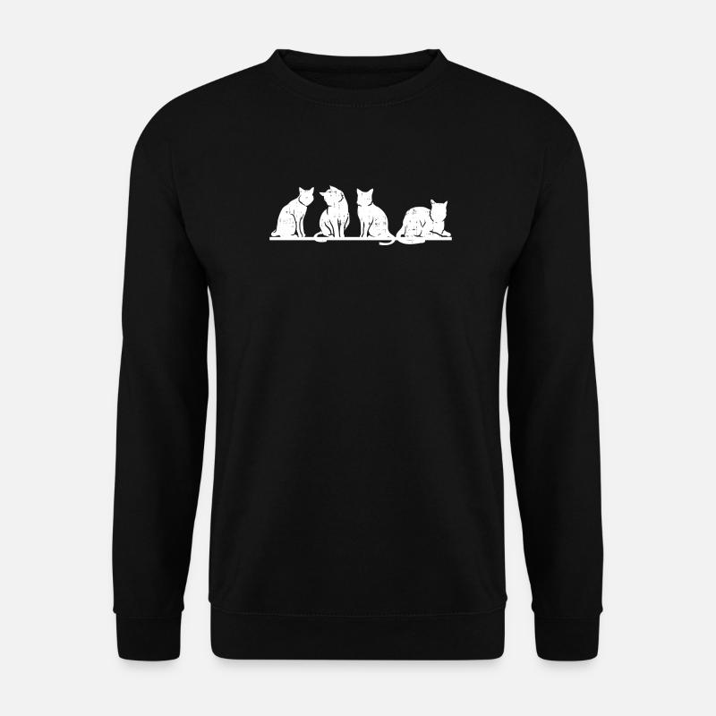Silhouette de chat - Sweat-shirt Unisexe - noir