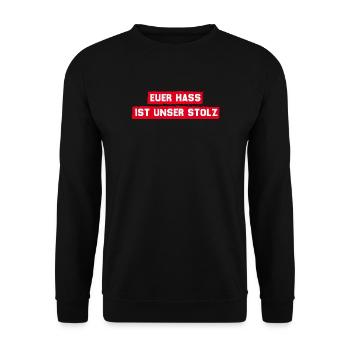 München - Euer Hass ist unser Stolz - Unisex Pullover - Schwarz - Vorne - Alina (178cm) & Michal (187cm)