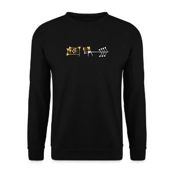 LIbertarian Sumerian Liberty word - Unisex Sweatshirt - black - Front - Alina (178cm) & Michal (187cm)