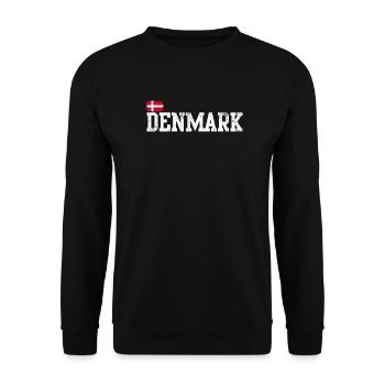 Denmark Pride Schablone - Unisex Pullover - Schwarz - Vorne - Alina (178cm) & Michal (187cm)
