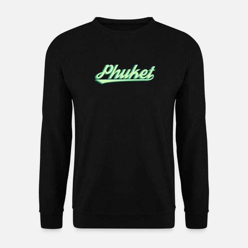 Phuket Retro Coastal Script - Unisex Sweatshirt - black