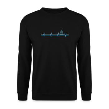 Segeln Segler Segelboot Katamaran Besitzer Skipper - Unisex Pullover - Schwarz - Vorne - Alina (178cm) & Michal (187cm)