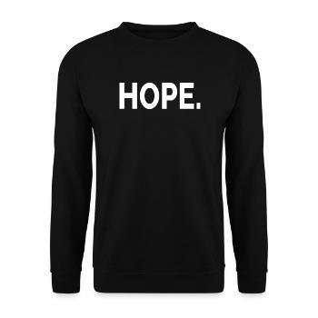Retro - Hoffnung - Unisex Pullover - Schwarz - Vorne - Alina (178cm) & Michal (187cm)