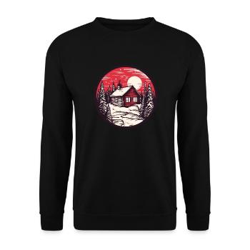 Cabane d’hiver - Sweat-shirt Unisexe - noir - Devant - Alina (178cm) & Michal (187cm)