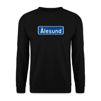 Alesund - Unisex Sweatshirt - black - Front - Alina (178cm) & Michal (187cm)