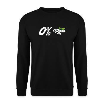 0% Vegan - Unisex Pullover - Schwarz - Vorne - Alina (178cm) & Michal (187cm)