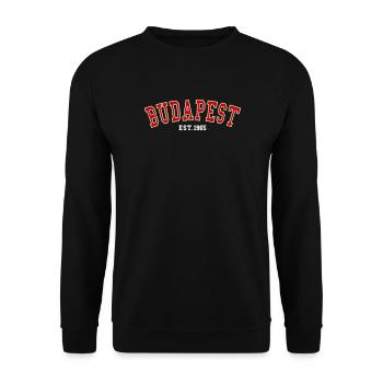 Budapest_Est_1965 - Sweat-shirt Unisexe - noir - Devant - Alina (178cm) & Michal (187cm)