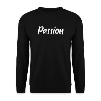 Passion Leidenschaft Vision Träume  - Unisex Pullover - Schwarz - Vorne - Alina (178cm) & Michal (187cm)