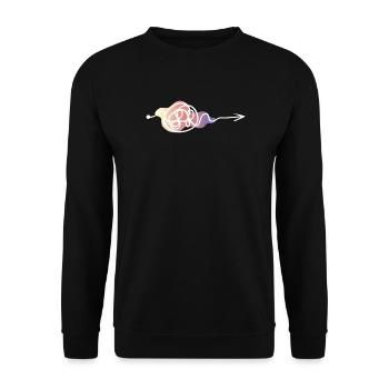 Pastel Lines Arrow Design - Unisex Sweatshirt - black - Front - Alina (178cm) & Michal (187cm)