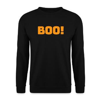 Boo! - Unisex Sweatshirt - black - Front - Alina (178cm) & Michal (187cm)