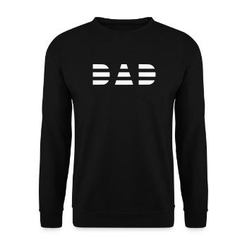 Cool dad logo striped - Unisex Sweatshirt - black - Front - Alina (178cm) & Michal (187cm)