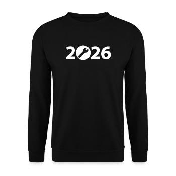 Builder 2026, Renovation 2026, Craftsman 2026 - Unisex Sweatshirt - black - Front - Alina (178cm) & Michal (187cm)