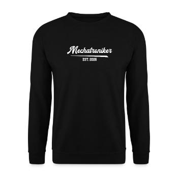 Mechatronics Technician 2026 Mechatronics Automotive Mechanic - Unisex Sweatshirt - black - Front - Alina (178cm) & Michal (187cm)