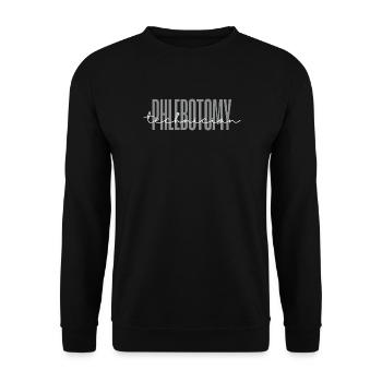 Phlebotomy Technician Phlebotomist Laboratory - Unisex Sweatshirt - black - Front - Alina (178cm) & Michal (187cm)