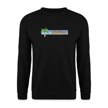 Geschenk für Anguilla - Unisex Pullover - Schwarz - Vorne - Alina (178cm) & Michal (187cm)