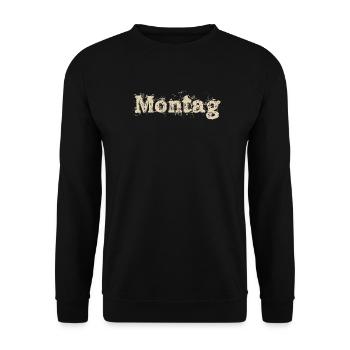 Montag - Unisex Pullover - Schwarz - Vorne - Alina (178cm) & Michal (187cm)