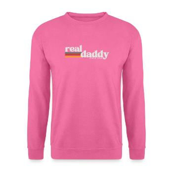 Vrai papa, paternité style rétro - Sweat-shirt Unisexe - rose - Devant