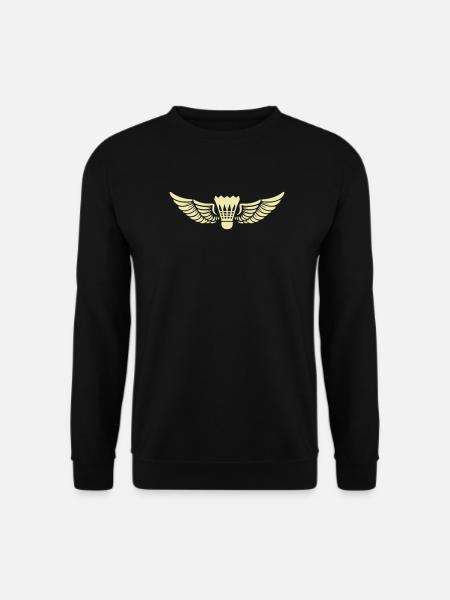 Wing Badminton Emblem - Unisex Sweatshirt - black