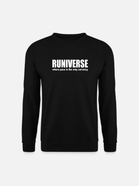 Runiverse Pace Is Currency Running is my Universe - Unisex Sweatshirt - black
