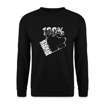 HOLLANDSE HERDER 100 Chien Chien Wilsigns - Sweat-shirt Unisexe - noir - Devant - Alina (178cm) & Michal (187cm)