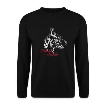 HOLLANDSE HERDER dogs dog wilsigns - Unisex Sweatshirt - black - Front - Alina (178cm) & Michal (187cm)