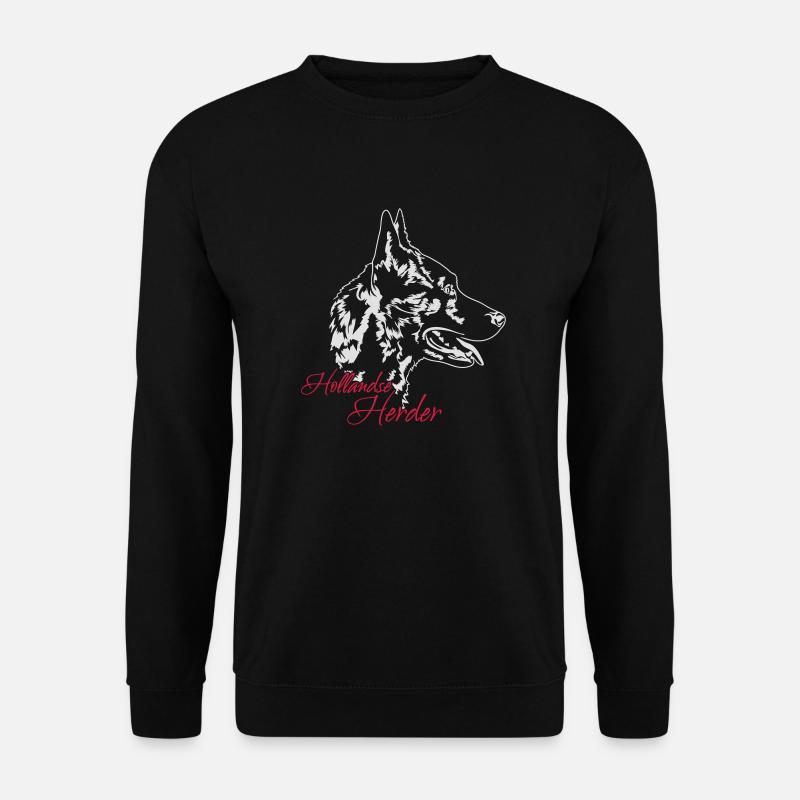 HOLLANDSE HERDER Hunde Hund Wilsigns - Unisex Pullover - Schwarz