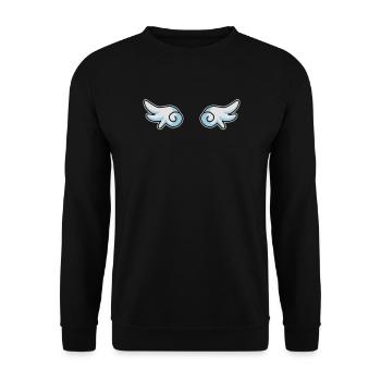 Angel wings - Unisex Sweatshirt - black - Front - Alina (178cm) & Michal (187cm)