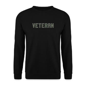Veteran Stolz Grafik - Unisex Pullover - Schwarz - Vorne - Alina (178cm) & Michal (187cm)