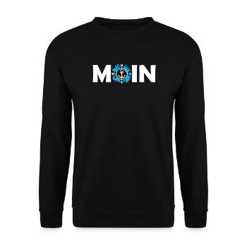 Moin Anchor Compass Symbol Baltic Sea Sea Illustration - Unisex Sweatshirt - black - Front - Alina (178cm) & Michal (187cm)