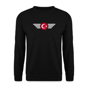 Turkey Ankara Türkiye Istanbul T Shirt Design - Unisex Sweatshirt - black - Front - Alina (178cm) & Michal (187cm)