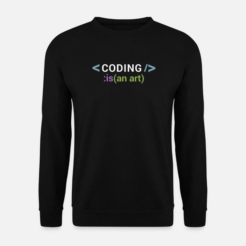 Coding is an art - Unisex Sweatshirt - black