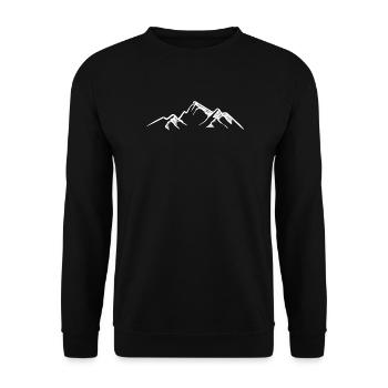 Mountains - Unisex Sweatshirt - black - Front - Alina (178cm) & Michal (187cm)