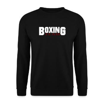 Boxing Team Design - Unisex Sweatshirt - black - Front - Alina (178cm) & Michal (187cm)