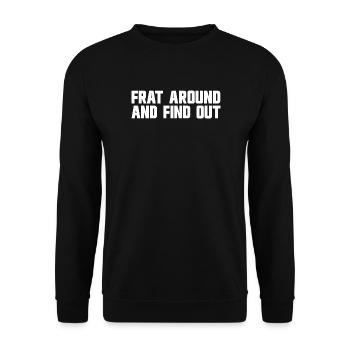 Verbinde dich und finde es heraus - Unisex Pullover - Schwarz - Vorne - Alina (178cm) & Michal (187cm)