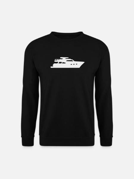 Yacht Silhouette Motorboot - Unisex Pullover - Schwarz