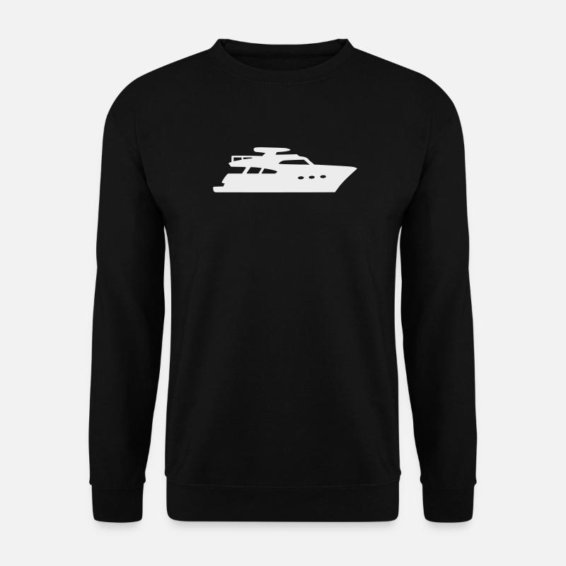 Yacht Silhouette Motorboat - Unisex Sweatshirt - black