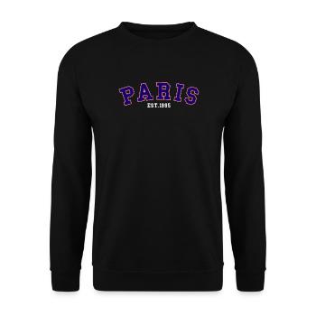 PARIS_EST_1995 - Unisex Pullover - Schwarz - Vorne - Alina (178cm) & Michal (187cm)