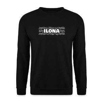 First name Ilona - Unisex Sweatshirt - black - Front - Alina (178cm) & Michal (187cm)