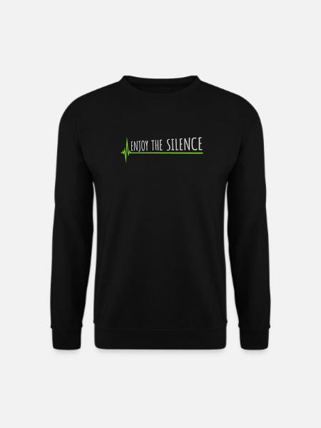 Enjoy The Silence Spruch Ruhe Stille Introvertiert - Unisex Pullover - Schwarz
