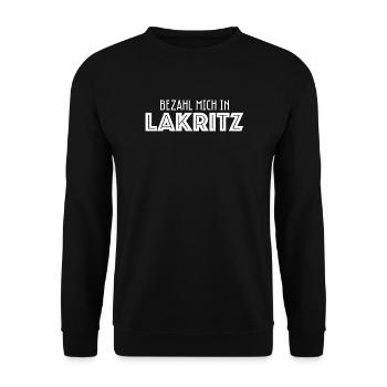 Licorice Licorice Saying Funny Sweet Candy - Unisex Sweatshirt - black - Front - Alina (178cm) & Michal (187cm)