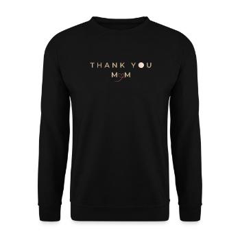 Merci maman, cœur en or - merci maman - Sweat-shirt Unisexe - noir - Devant - Alina (178cm) & Michal (187cm)