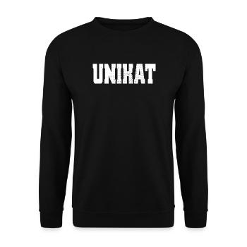 Unikat Einzigartig Individuell Selbstwert Unique - Unisex Pullover - Schwarz - Vorne - Alina (178cm) & Michal (187cm)