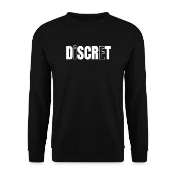 DISCREET! - Unisex Sweatshirt - black - Front - Alina (178cm) & Michal (187cm)