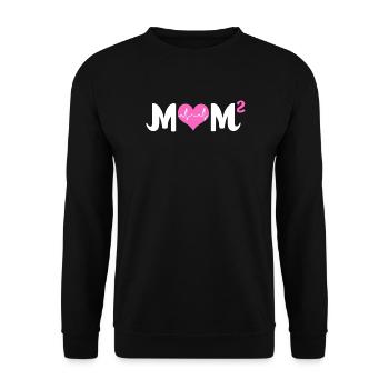 Zwillinge Mama Zwilling Mutter Geschenk - Unisex Pullover - Schwarz - Vorne - Alina (178cm) & Michal (187cm)