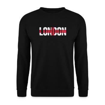 London England - Unisex Pullover - Schwarz - Vorne - Alina (178cm) & Michal (187cm)