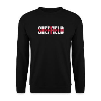 Sheffield England - Unisex Pullover - Schwarz - Vorne - Alina (178cm) & Michal (187cm)